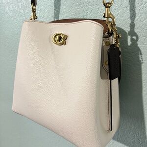 Coach Cream Pebbled Leather Willow